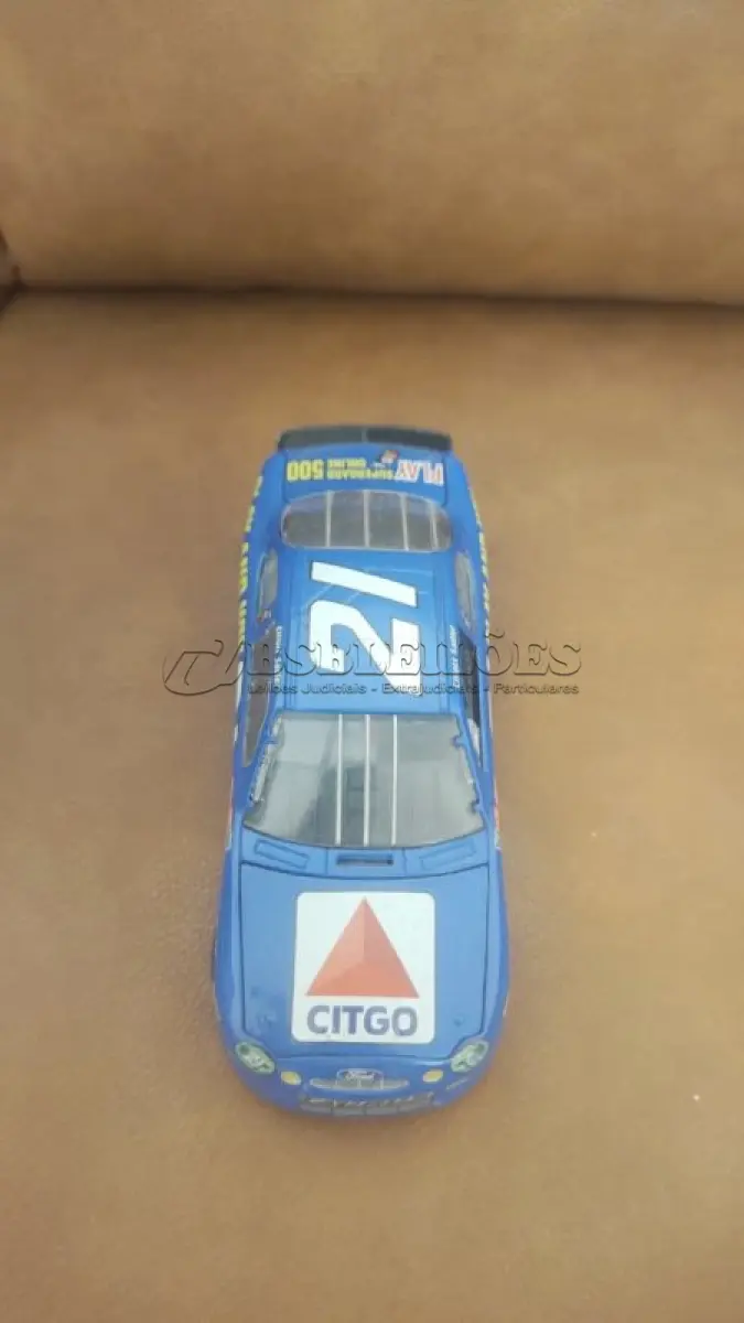 LOTE 200 - 01 ELLIOTT SADLER 21 CITGO FORD TAURUS AZUL 1:32 MODELO DIE-CAST IMAGEM DE CORRIDA,COMPRADAS EM LOJAS DE ANTIGUIDADES DOS EUA.