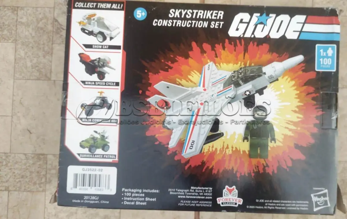 LOTE 105 - 01 GI JOE ( COMANDOS EM AÇAO) SKYSTRIKER SET NOVO NA CAIXA. (NO ESTADO) ATENÇÃO! FAZER A VISITAÇÃO ANTES DE ARREMATAR, NÃO SABEMOS SE FUNCIONA, LEILÃO NÃO TEM GARANTIA E NEM DEVOLUÇÃO, SUJEITO A POSSÍVEIS AVARIAS VISÍVEIS/OCULTAS E/OU AUSÊNCIA DE COMPONENTES.