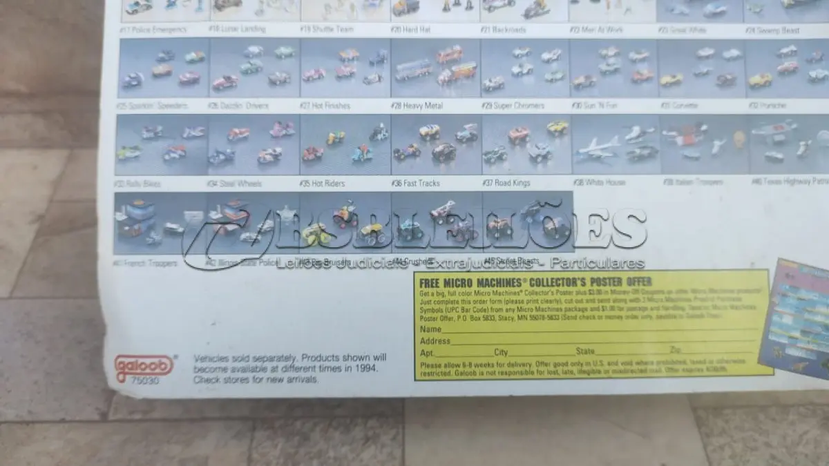 LOTE 059 - 01 RARO MICRO MACHINES ACTIONS ADVENTURES NOVO LACRADO. (NO ESTADO) ATENÇÃO! FAZER A VISITAÇÃO ANTES DE ARREMATAR, NÃO SABEMOS SE FUNCIONA, LEILÃO NÃO TEM GARANTIA E NEM DEVOLUÇÃO, SUJEITO A POSSÍVEIS AVARIAS VISÍVEIS/OCULTAS E/OU AUSÊNCIA DE COMPONENTES.