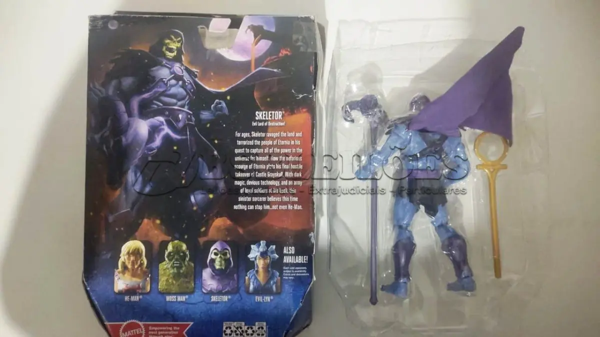 LOTE 085 - 01 BONECO ESQUELETO HE-MAN REVELATION 18CM MASTERVERSE INTEN DE COLEÇAO COMPRADO EM GARAGEM NOS EUA. (NO ESTADO) ATENÇÃO! FAZER A VISITAÇÃO ANTES DE ARREMATAR, NÃO SABEMOS SE FUNCIONA, LEILÃO NÃO TEM GARANTIA E NEM DEVOLUÇÃO, SUJEITO A POSSÍVEIS AVARIAS VISÍVEIS/OCULTAS E/OU AUSÊNCIA DE COMPONENTES.