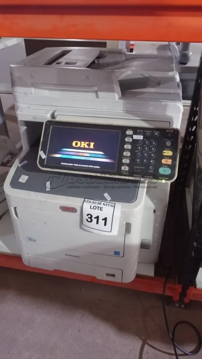 LOTE 311 - 01 IMPRESSORA MULTIFUNCIONAL MODELO MPS5502MB MARCA OKI. (NO ESTADO) ATENÇÃO! FAZER A VISITAÇÃO ANTES DE ARREMATAR, NÃO SABEMOS SE FUNCIONA, LEILÃO NÃO TEM GARANTIA E NEM DEVOLUÇÃO, SUJEITO A POSSÍVEIS AVARIAS VISÍVEIS/OCULTAS E/OU AUSÊNCIA DE COMPONENTES.