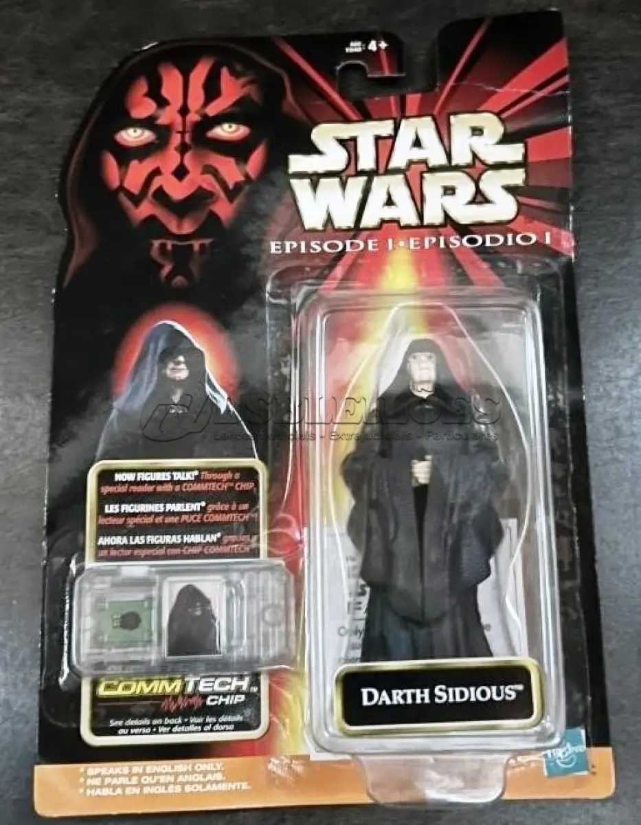LOTE 073 - 01 HASBRO - STAR WARS EPISÓDIO 1 - FIGURA DARTH SIDIOUS - CHIP DE TECNOLOGIA DE COMUNICAÇÃO (LACRADO) . (NO ESTADO) ATENÇÃO! FAZER A VISITAÇÃO ANTES DE ARREMATAR, NÃO SABEMOS SE FUNCIONA, LEILÃO NÃO TEM GARANTIA E NEM DEVOLUÇÃO, SUJEITO A POSSÍVEIS AVARIAS VISÍVEIS/OCULTAS E/OU AUSÊNCIA DE COMPONENTES.