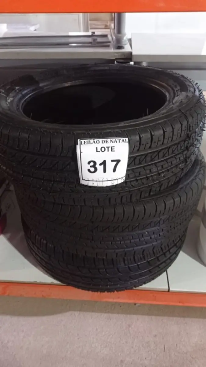 LOTE 317 - 03 PNEUS REMOLD 195/55 R16. (NO ESTADO) ATENÇÃO! FAZER A VISITAÇÃO ANTES DE ARREMATAR, NÃO SABEMOS SE FUNCIONA, LEILÃO NÃO TEM GARANTIA E NEM DEVOLUÇÃO, SUJEITO A POSSÍVEIS AVARIAS VISÍVEIS/OCULTAS E/OU AUSÊNCIA DE COMPONENTES.