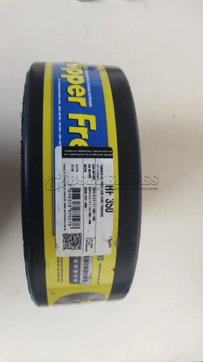 LOTE 398 - 01 TAMBOR DO FREIO SEM CUBO TRASEIRO HF 350 NOVA NA CAIXA SEM USO. (NO ESTADO) ATENÇÃO! FAZER A VISITAÇÃO ANTES DE ARREMATAR, NÃO SABEMOS SE FUNCIONA, LEILÃO NÃO TEM GARANTIA E NEM DEVOLUÇÃO, SUJEITO A POSSÍVEIS AVARIAS VISÍVEIS/OCULTAS E/OU AUSÊNCIA DE COMPONENTES.