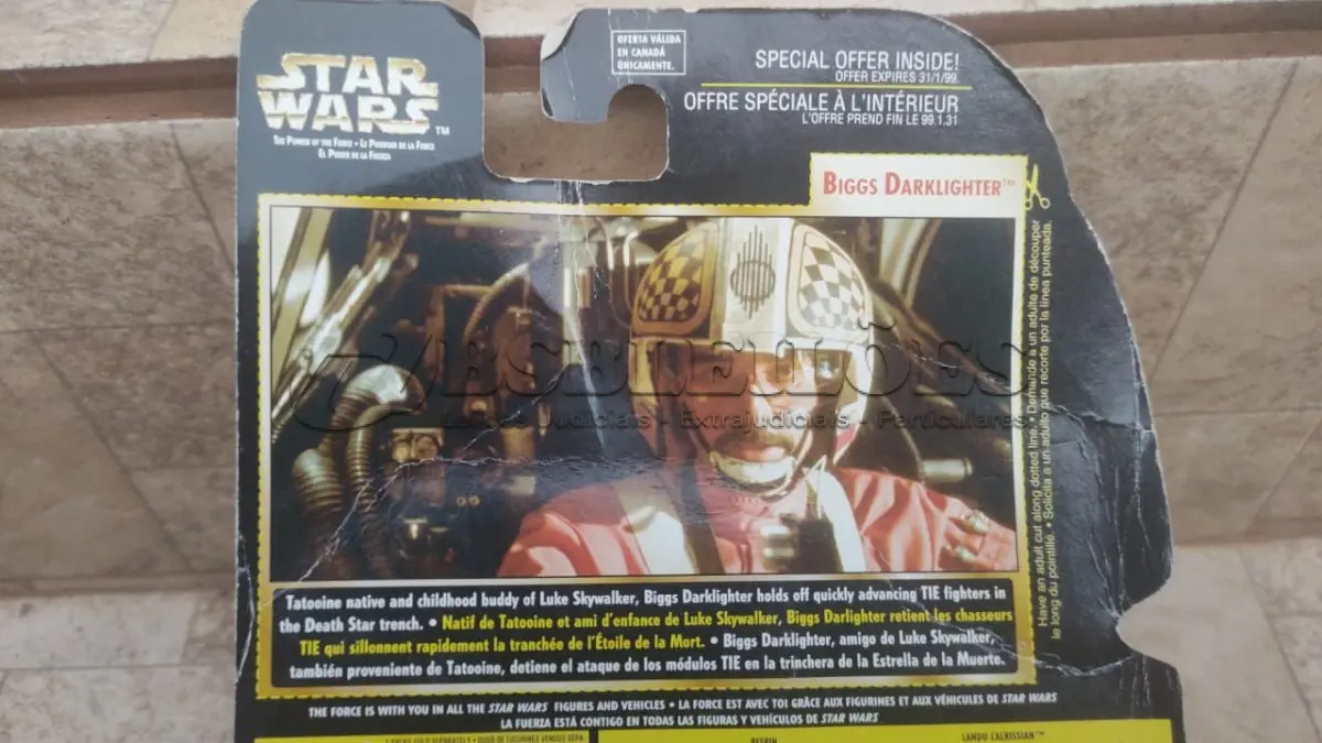 LOTE 164 - 01 FIGURA DE AÇÃO STAR WARS BIGGS DARKLIGHTER 1997 POWER OF THE FORCE FREEZE FRAME,NOVA NA EMBALGEM, ITEM COMPRADO EM GARAGENS DE ANTIGUIDADES NOS EUA. (NO ESTADO) ATENÇÃO! FAZER A VISITAÇÃO ANTES DE ARREMATAR, NÃO SABEMOS SE FUNCIONA, LEILÃO NÃO TEM GARANTIA E NEM DEVOLUÇÃO, SUJEITO A POSSÍVEIS AVARIAS VISÍVEIS/OCULTAS E/OU AUSÊNCIA DE COMPONENTES.