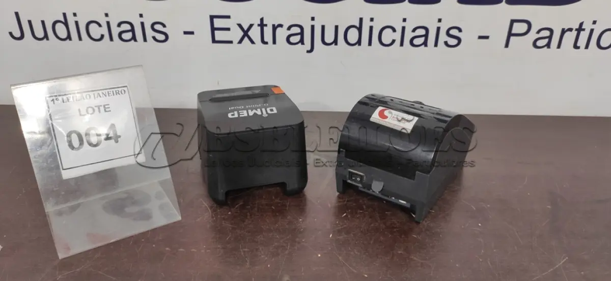 LOTE 004 - 02 IMPRESSORAS DE CUPOM SEM FONTE MARCAS DIVERSAS.  (NO ESTADO) ATENÇÃO! FAZER A VISITAÇÃO ANTES DE ARREMATAR, NÃO SABEMOS SE FUNCIONA. LEILÃO NÃO TEM GARANTIA E NEM DEVOLUÇÃO, SUJEITO A POSSÍVEIS AVARIAS VISÍVEIS/OCULTAS E/OU AUSÊNCIA DE COMPONENTES.