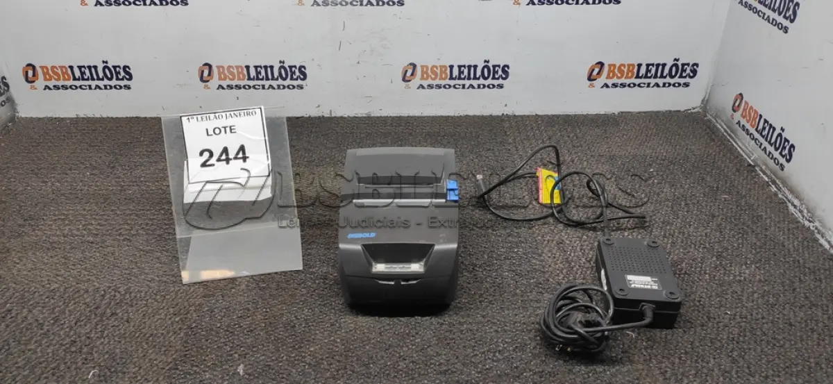 LOTE 244 - 01 IMPRESSORA DE CUPOM COM FONTE MARCA DIEBOLD.  (NO ESTADO) ATENÇÃO! FAZER A VISITAÇÃO ANTES DE ARREMATAR, NÃO SABEMOS SE FUNCIONA. LEILÃO NÃO TEM GARANTIA E NEM DEVOLUÇÃO, SUJEITO A POSSÍVEIS AVARIAS VISÍVEIS/OCULTAS E/OU AUSÊNCIA DE COMPONENTES.