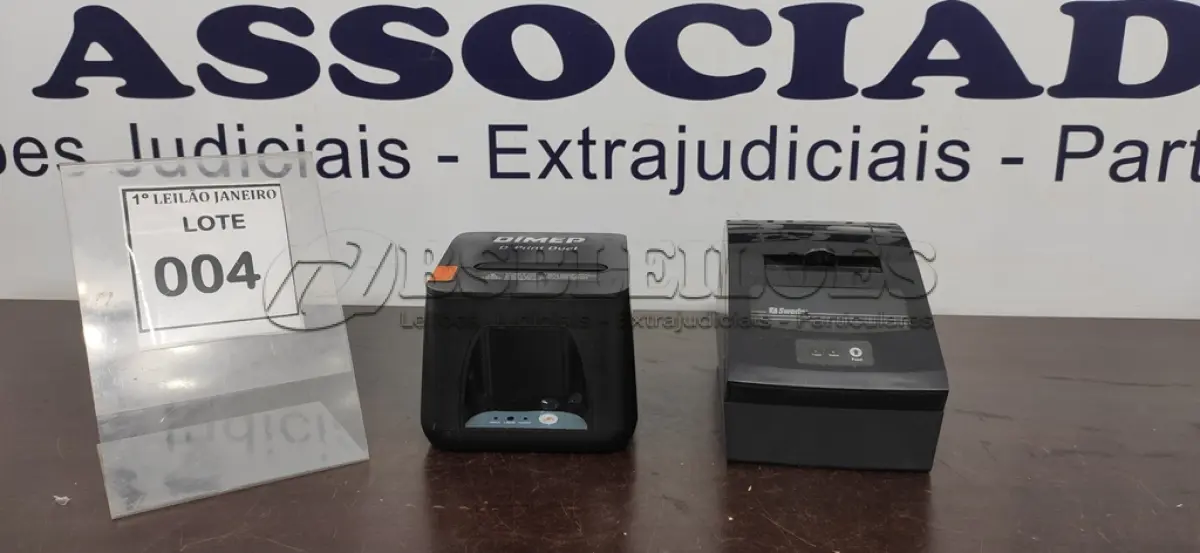 LOTE 004 - 02 IMPRESSORAS DE CUPOM SEM FONTE MARCAS DIVERSAS.  (NO ESTADO) ATENÇÃO! FAZER A VISITAÇÃO ANTES DE ARREMATAR, NÃO SABEMOS SE FUNCIONA. LEILÃO NÃO TEM GARANTIA E NEM DEVOLUÇÃO, SUJEITO A POSSÍVEIS AVARIAS VISÍVEIS/OCULTAS E/OU AUSÊNCIA DE COMPONENTES.