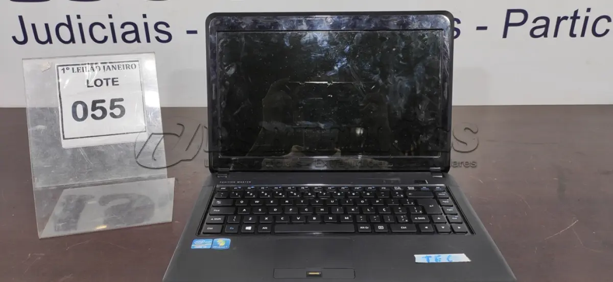 LOTE 055 - 01 NOTEBOOK SEM CARREGADOR MARCA POSITIVO.  (NO ESTADO) ATENÇÃO! FAZER A VISITAÇÃO ANTES DE ARREMATAR, NÃO SABEMOS SE FUNCIONA. LEILÃO NÃO TEM GARANTIA E NEM DEVOLUÇÃO, SUJEITO A POSSÍVEIS AVARIAS VISÍVEIS/OCULTAS E/OU AUSÊNCIA DE COMPONENTES.