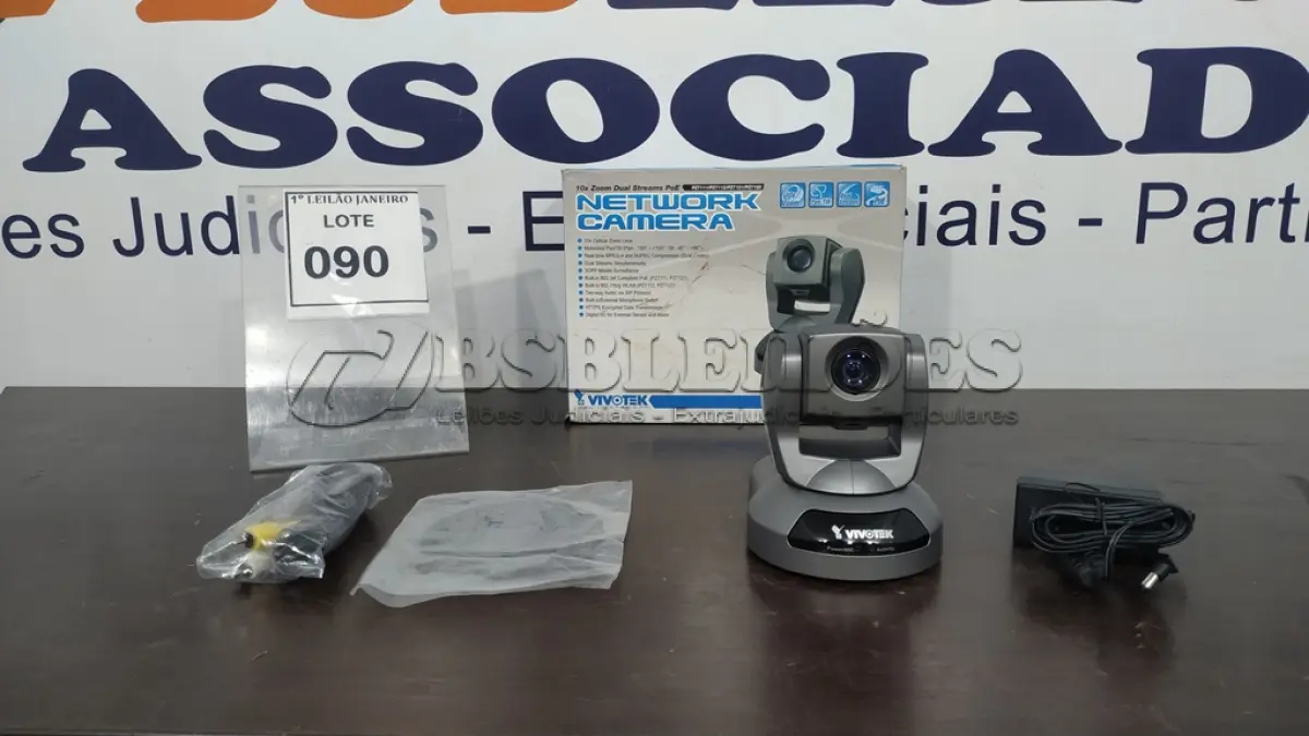 LOTE 090 - 01 CÂMERA DE REDE FIXA MARCA VIVOTEK.  (NO ESTADO) ATENÇÃO! FAZER A VISITAÇÃO ANTES DE ARREMATAR, NÃO SABEMOS SE FUNCIONA. LEILÃO NÃO TEM GARANTIA E NEM DEVOLUÇÃO, SUJEITO A POSSÍVEIS AVARIAS VISÍVEIS/OCULTAS E/OU AUSÊNCIA DE COMPONENTES.