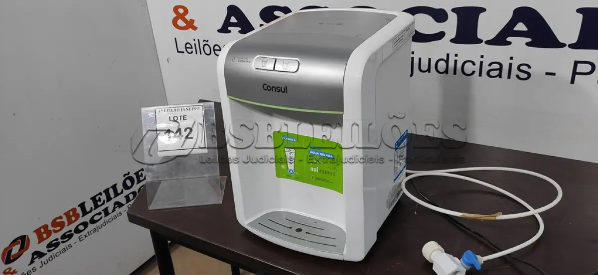LOTE 142 - 01 PURIFICADOR DE ÁGUA MARCA CONSUL.  (NO ESTADO) ATENÇÃO! FAZER A VISITAÇÃO ANTES DE ARREMATAR, NÃO SABEMOS SE FUNCIONA. LEILÃO NÃO TEM GARANTIA E NEM DEVOLUÇÃO, SUJEITO A POSSÍVEIS AVARIAS VISÍVEIS/OCULTAS E/OU AUSÊNCIA DE COMPONENTES.