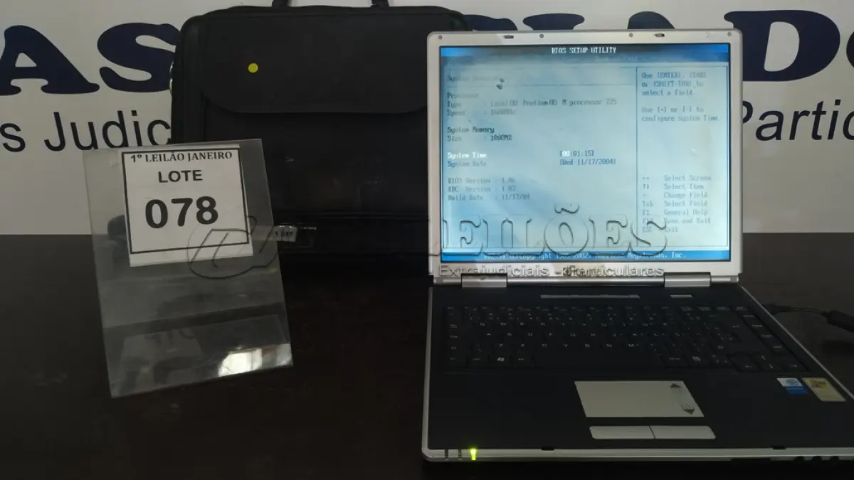 LOTE 078 - 01 NOTEBOOK COM FONTE E MALETA MARCA ITAUTEC.  (NO ESTADO) ATENÇÃO! FAZER A VISITAÇÃO ANTES DE ARREMATAR, NÃO SABEMOS SE FUNCIONA. LEILÃO NÃO TEM GARANTIA E NEM DEVOLUÇÃO, SUJEITO A POSSÍVEIS AVARIAS VISÍVEIS/OCULTAS E/OU AUSÊNCIA DE COMPONENTES.