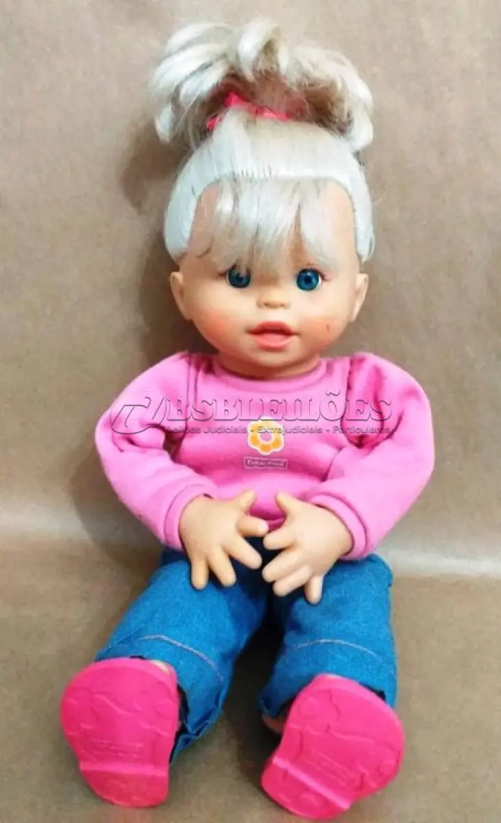 LOTE 456 - 01 BONECA DA FISHER PRICE LITTLE MOMMY ORIGINAL. (NO ESTADO) ATENÇÃO! FAZER A VISITAÇÃO ANTES DE ARREMATAR, NÃO SABEMOS SE FUNCIONA, LEILÃO NÃO TEM GARANTIA E NEM DEVOLUÇÃO, SUJEITO A POSSÍVEIS AVARIAS VISÍVEIS/OCULTAS E/OU AUSÊNCIA DE COMPONENTES.