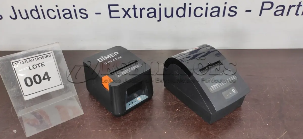 LOTE 004 - 02 IMPRESSORAS DE CUPOM SEM FONTE MARCAS DIVERSAS.  (NO ESTADO) ATENÇÃO! FAZER A VISITAÇÃO ANTES DE ARREMATAR, NÃO SABEMOS SE FUNCIONA. LEILÃO NÃO TEM GARANTIA E NEM DEVOLUÇÃO, SUJEITO A POSSÍVEIS AVARIAS VISÍVEIS/OCULTAS E/OU AUSÊNCIA DE COMPONENTES.