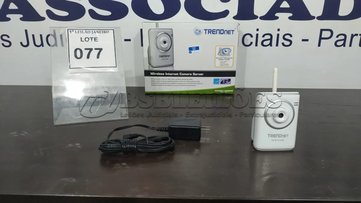 LOTE 077 - 01 SERVIDOR DE CÂMERA DE INTERNET SEM FIO MARCA TRENDNET.  (NO ESTADO) ATENÇÃO! FAZER A VISITAÇÃO ANTES DE ARREMATAR, NÃO SABEMOS SE FUNCIONA. LEILÃO NÃO TEM GARANTIA E NEM DEVOLUÇÃO, SUJEITO A POSSÍVEIS AVARIAS VISÍVEIS/OCULTAS E/OU AUSÊNCIA DE COMPONENTES.