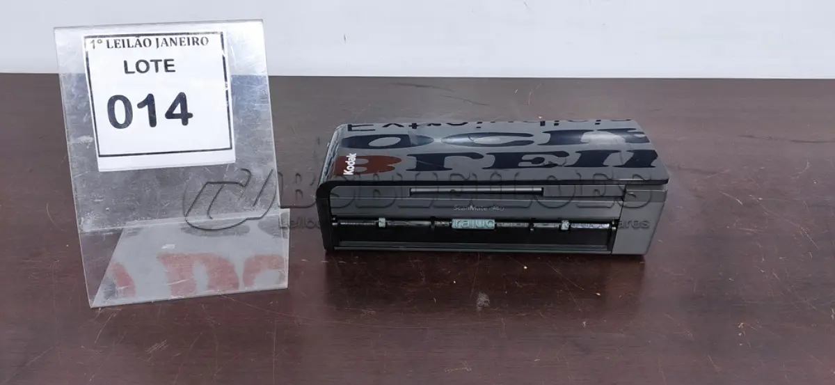 LOTE 014 - 01 SCANNER MODELO SCANMATE I940 SEM FONTE MARCA KODAK.  (NO ESTADO) ATENÇÃO! FAZER A VISITAÇÃO ANTES DE ARREMATAR, NÃO SABEMOS SE FUNCIONA. LEILÃO NÃO TEM GARANTIA E NEM DEVOLUÇÃO, SUJEITO A POSSÍVEIS AVARIAS VISÍVEIS/OCULTAS E/OU AUSÊNCIA DE COMPONENTES.