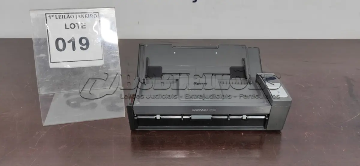 LOTE 019 - 01 SCANNER MODELO SCANMATE I940 SEM FONTE MARCA KODAK.  (NO ESTADO) ATENÇÃO! FAZER A VISITAÇÃO ANTES DE ARREMATAR, NÃO SABEMOS SE FUNCIONA. LEILÃO NÃO TEM GARANTIA E NEM DEVOLUÇÃO, SUJEITO A POSSÍVEIS AVARIAS VISÍVEIS/OCULTAS E/OU AUSÊNCIA DE COMPONENTES.
