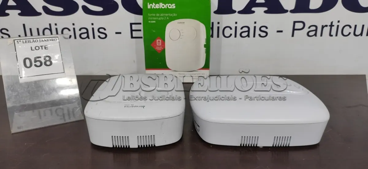 LOTE 058 - 02 FONTES DE ALIMENTAÇÃO ININTERRUPTAS MARCA INTELBRAS.  (NO ESTADO) ATENÇÃO! FAZER A VISITAÇÃO ANTES DE ARREMATAR, NÃO SABEMOS SE FUNCIONA. LEILÃO NÃO TEM GARANTIA E NEM DEVOLUÇÃO, SUJEITO A POSSÍVEIS AVARIAS VISÍVEIS/OCULTAS E/OU AUSÊNCIA DE COMPONENTES.