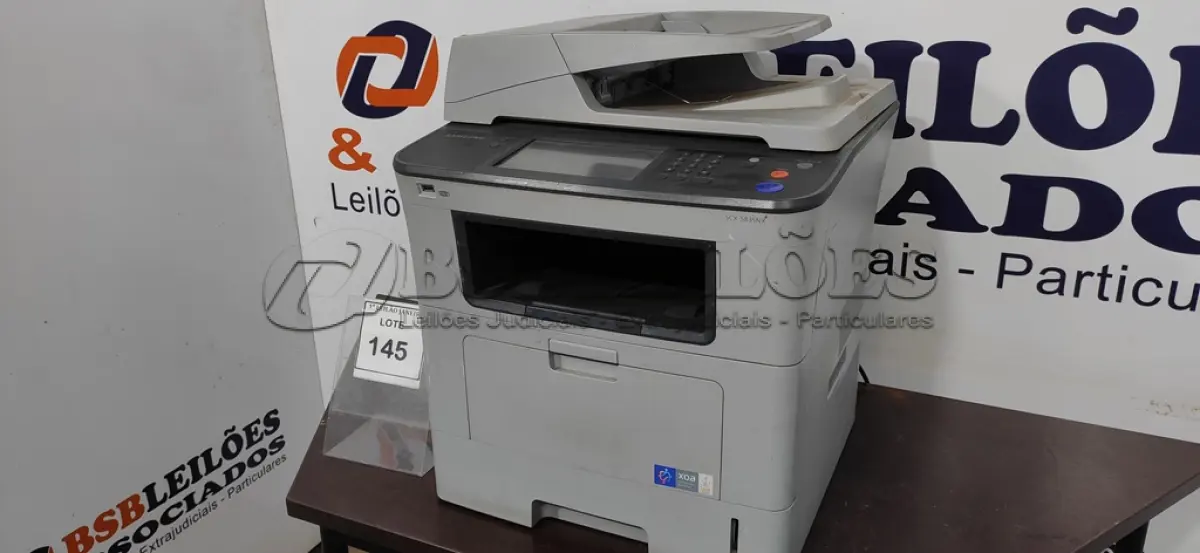 LOTE 145 - 01 IMPRESSORA MULTIFUNCIONAL MODELO SCX-5835NX MARCA SAMSUNG.  (NO ESTADO) ATENÇÃO! FAZER A VISITAÇÃO ANTES DE ARREMATAR, NÃO SABEMOS SE FUNCIONA. LEILÃO NÃO TEM GARANTIA E NEM DEVOLUÇÃO, SUJEITO A POSSÍVEIS AVARIAS VISÍVEIS/OCULTAS E/OU AUSÊNCIA DE COMPONENTES.