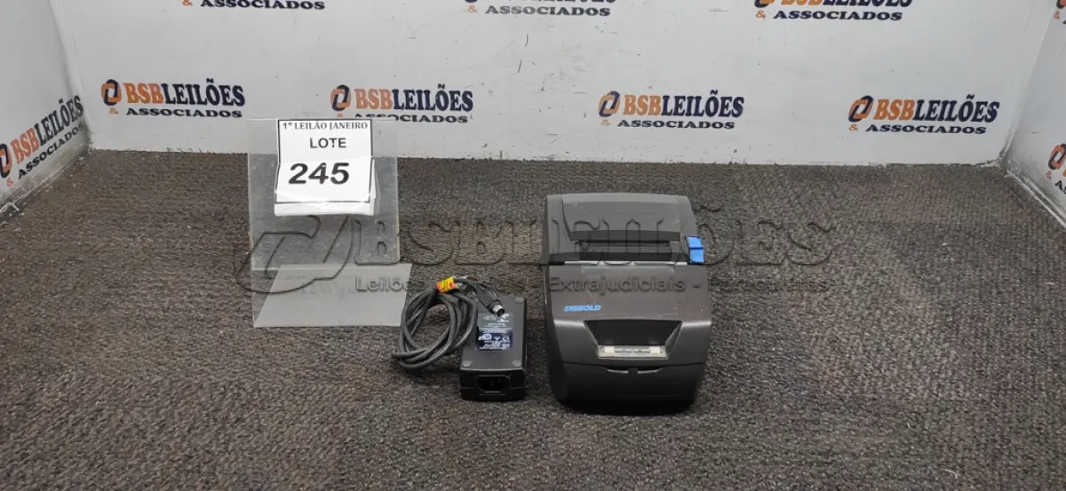 LOTE 245 - 01 IMPRESSORA DE CUPOM COM FONTE MARCA DIEBOLD.  (NO ESTADO) ATENÇÃO! FAZER A VISITAÇÃO ANTES DE ARREMATAR, NÃO SABEMOS SE FUNCIONA. LEILÃO NÃO TEM GARANTIA E NEM DEVOLUÇÃO, SUJEITO A POSSÍVEIS AVARIAS VISÍVEIS/OCULTAS E/OU AUSÊNCIA DE COMPONENTES.