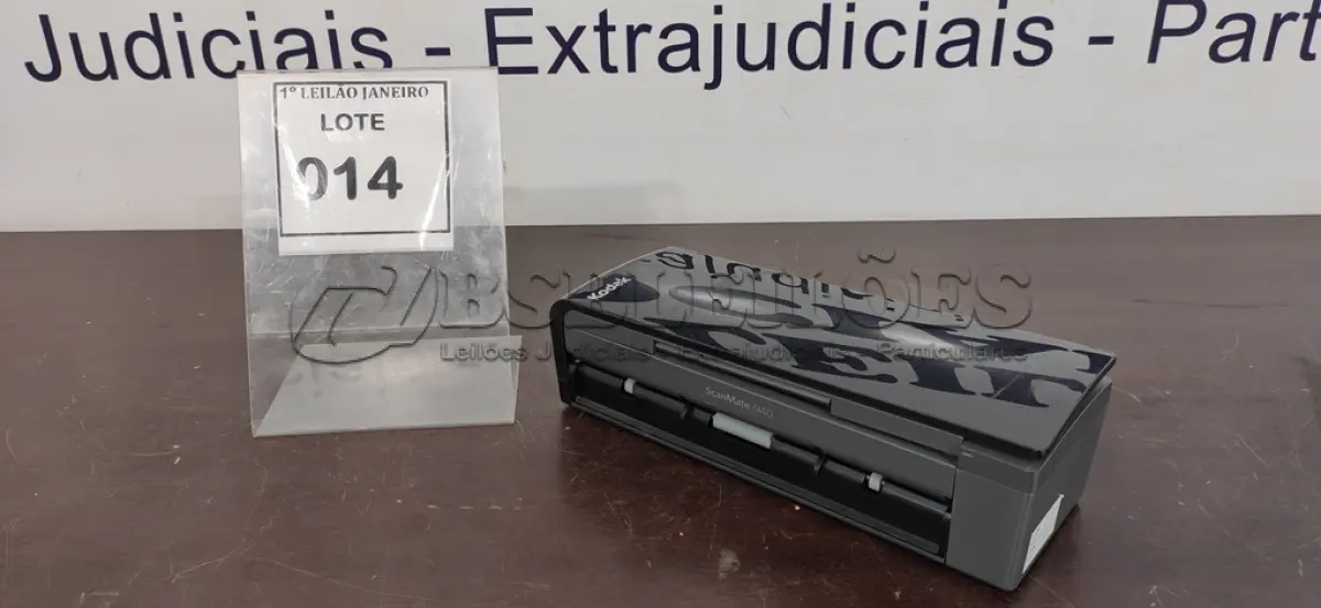 LOTE 014 - 01 SCANNER MODELO SCANMATE I940 SEM FONTE MARCA KODAK.  (NO ESTADO) ATENÇÃO! FAZER A VISITAÇÃO ANTES DE ARREMATAR, NÃO SABEMOS SE FUNCIONA. LEILÃO NÃO TEM GARANTIA E NEM DEVOLUÇÃO, SUJEITO A POSSÍVEIS AVARIAS VISÍVEIS/OCULTAS E/OU AUSÊNCIA DE COMPONENTES.