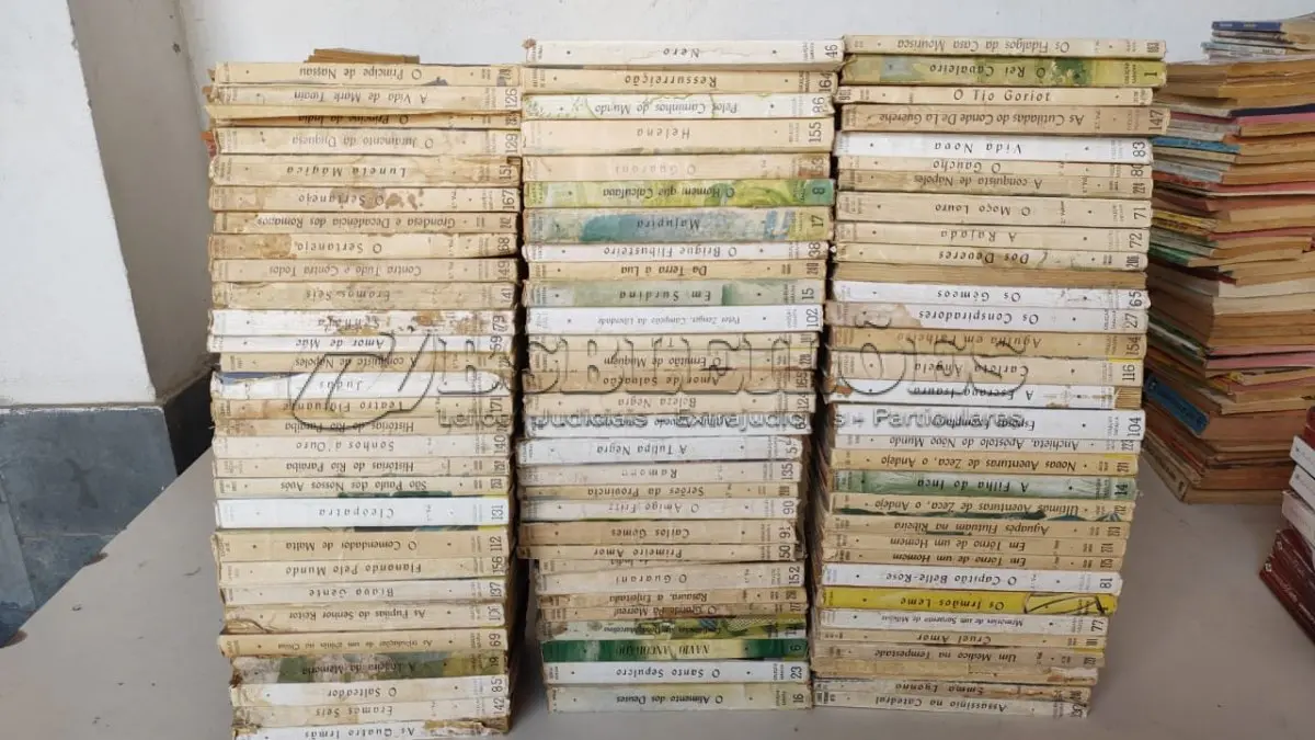 LOTE 483 - 01 RARA COLEÇÃO SARAIVA COM 277 LIVROS MAIS 28  LIVROS  RAROS. (NO ESTADO) ATENÇÃO! FAZER A VISITAÇÃO ANTES DE ARREMATAR, NÃO SABEMOS SE FUNCIONA, LEILÃO NÃO TEM GARANTIA E NEM DEVOLUÇÃO, SUJEITO A POSSÍVEIS AVARIAS VISÍVEIS/OCULTAS E/OU AUSÊNCIA DE COMPONENTES.