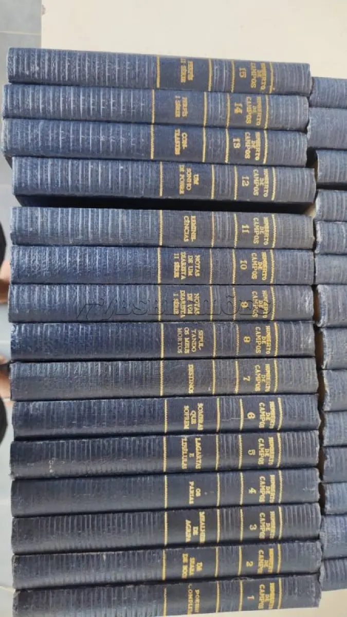 LOTE 484 - 01 COLEÇÃO HUMBERTO DE CAMPOS 29 VOLUMES EM ÓTIMO ESTADO DE CONSERVAÇÃO. (NO ESTADO) ATENÇÃO! FAZER A VISITAÇÃO ANTES DE ARREMATAR, NÃO SABEMOS SE FUNCIONA, LEILÃO NÃO TEM GARANTIA E NEM DEVOLUÇÃO, SUJEITO A POSSÍVEIS AVARIAS VISÍVEIS/OCULTAS E/OU AUSÊNCIA DE COMPONENTES.