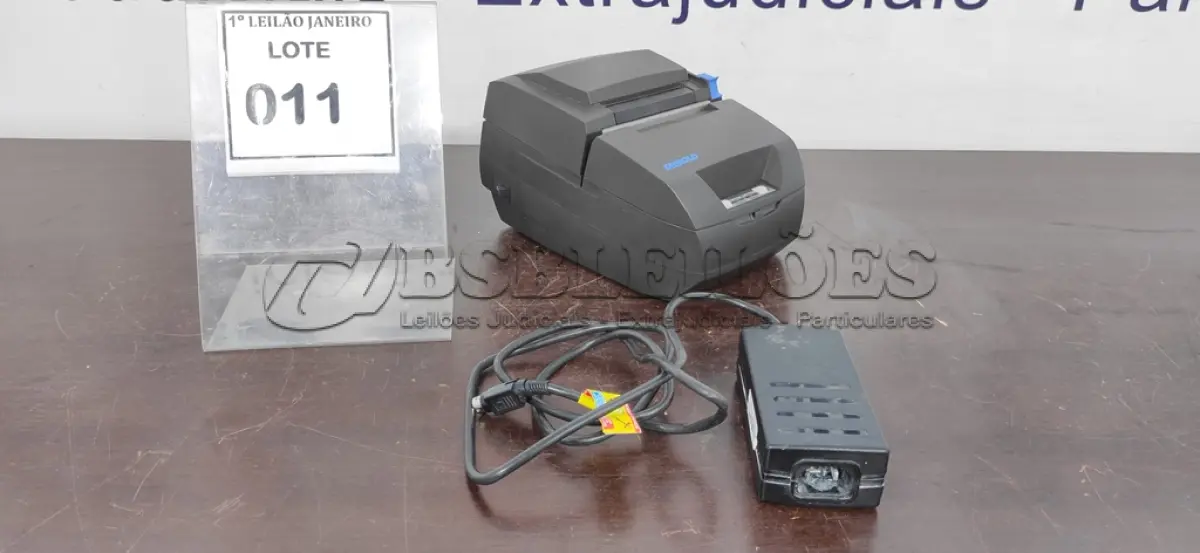 LOTE 011 - 01 IMPRESSORA DE CUPOM COM FONTE MARCA DIEBOLD.  (NO ESTADO) ATENÇÃO! FAZER A VISITAÇÃO ANTES DE ARREMATAR, NÃO SABEMOS SE FUNCIONA. LEILÃO NÃO TEM GARANTIA E NEM DEVOLUÇÃO, SUJEITO A POSSÍVEIS AVARIAS VISÍVEIS/OCULTAS E/OU AUSÊNCIA DE COMPONENTES.