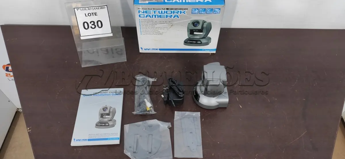 LOTE 030 - 01 CÂMERA DE REDE FIXA MARCA VIVOTEK.  (NO ESTADO) ATENÇÃO! FAZER A VISITAÇÃO ANTES DE ARREMATAR, NÃO SABEMOS SE FUNCIONA. LEILÃO NÃO TEM GARANTIA E NEM DEVOLUÇÃO, SUJEITO A POSSÍVEIS AVARIAS VISÍVEIS/OCULTAS E/OU AUSÊNCIA DE COMPONENTES.