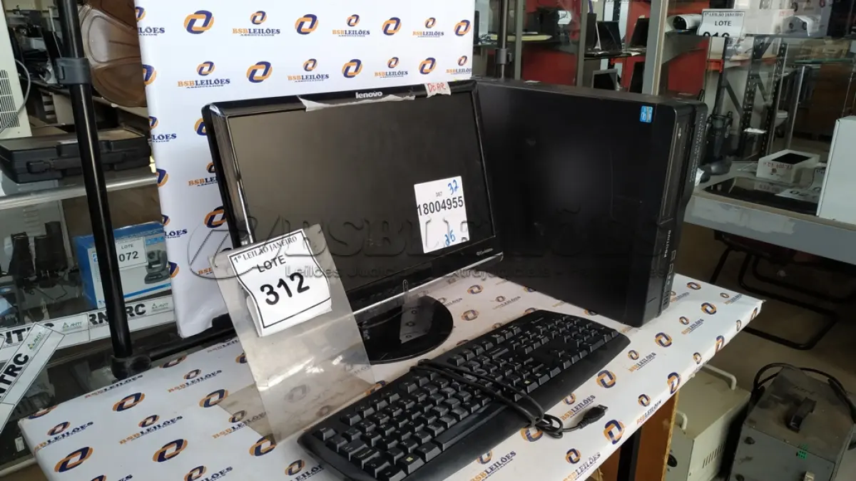 LOTE 312 - 01 CPU MARCA POSITIVO, 01 MONITOR MARCA LENOVO E 01 TECLADO MARCA ITAUTEC.  (NO ESTADO) ATENÇÃO! FAZER A VISITAÇÃO ANTES DE ARREMATAR, NÃO SABEMOS SE FUNCIONA. LEILÃO NÃO TEM GARANTIA E NEM DEVOLUÇÃO, SUJEITO A POSSÍVEIS AVARIAS VISÍVEIS/OCULTAS E/OU AUSÊNCIA DE COMPONENTES.