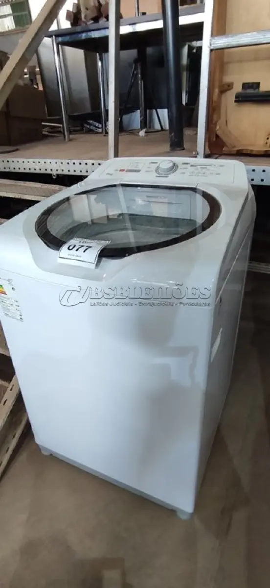 LOTE 077 - 01 LAVADORA BRASTEMP 15KG 220VOLTS. (NO ESTADO EM QUE SE ENCONTRA. SUJEITO A AVARIAS OCULTAS/VISÍVEIS.) AV9826K