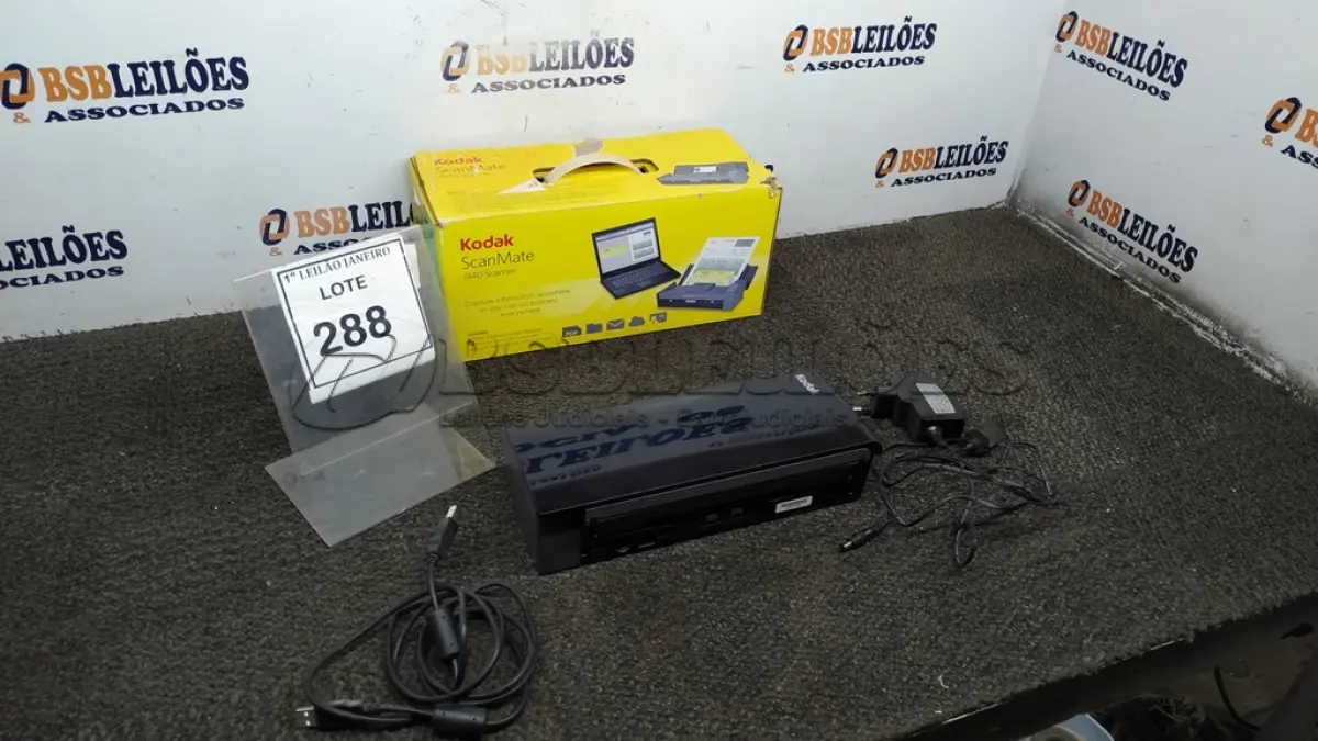 LOTE 288 - 01 SCANNER MODELO I1190 COM FONTE MARCA KODAK.  (NO ESTADO) ATENÇÃO! FAZER A VISITAÇÃO ANTES DE ARREMATAR, NÃO SABEMOS SE FUNCIONA. LEILÃO NÃO TEM GARANTIA E NEM DEVOLUÇÃO, SUJEITO A POSSÍVEIS AVARIAS VISÍVEIS/OCULTAS E/OU AUSÊNCIA DE COMPONENTES.