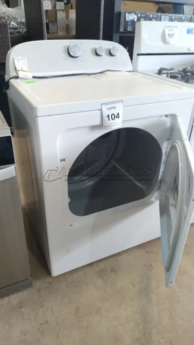 LOTE 104 - 01 SECADORA WHIRPOOL 110VOLTS. M34407402. (NO ESTADO EM QUE SE ENCONTRA. SUJEITO A AVARIAS OCULTAS/VISÍVEIS.) AV9869K