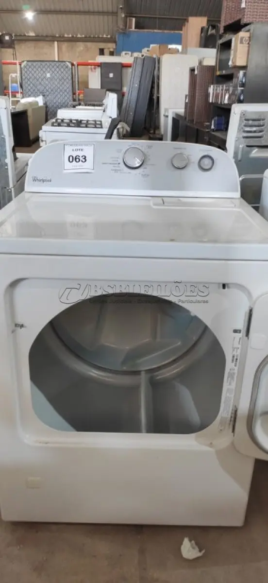 LOTE 063 - 01 SECADORA WHIRLPOOL 110 VOLTS M52931482. (NO ESTADO EM QUE SE ENCONTRA. SUJEITO A AVARIAS OCULTAS/VISÍVEIS.) AV9319P