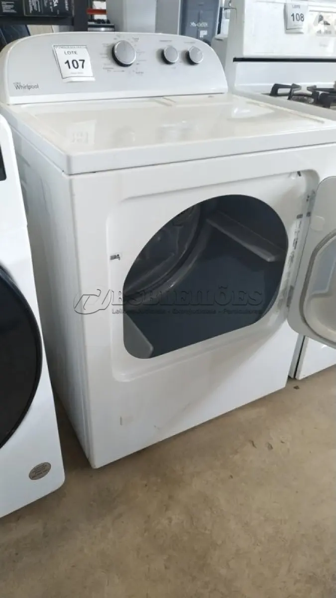 LOTE 107 - 01 SECADORA WHIRLPOOL 110 VOLTS M35011952. (NO ESTADO EM QUE SE ENCONTRA. SUJEITO A AVARIAS OCULTAS/VISÍVEIS.) AV9629V