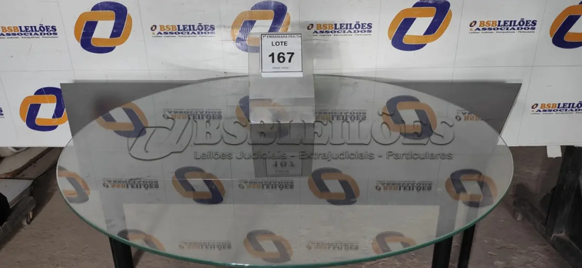 LOTE 167 - 01 VIDRO REDONDO. (NO ESTADO EM QUE SE ENCONTRA. SUJEITO A AVARIAS OCULTAS/VISÍVEIS.)