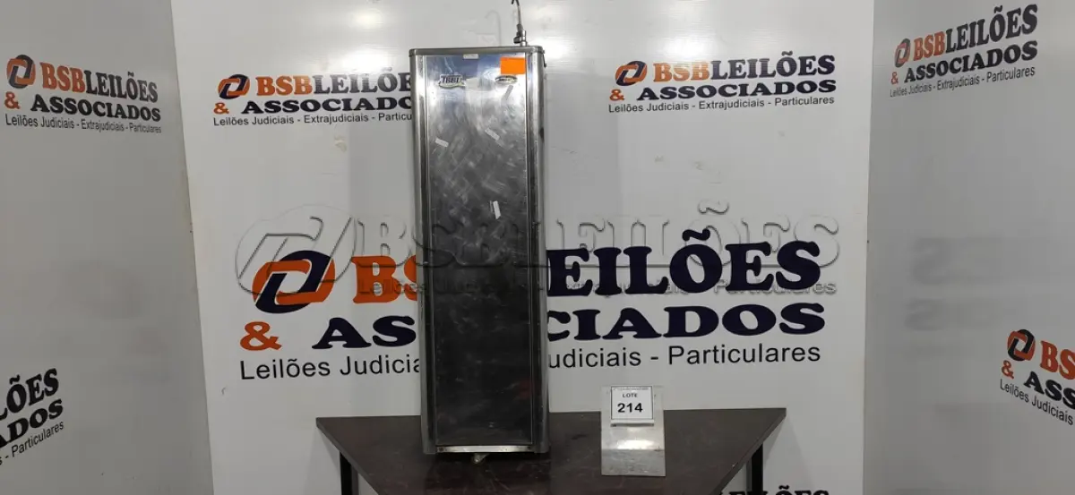 LOTE 214 - 01 BEBEDOURO TIPO TORRE EM INOX. (NO ESTADO) ATENÇÃO! FAZER A VISITAÇÃO ANTES DE ARREMATAR, NÃO SABEMOS SE FUNCIONA, LEILÃO NÃO TEM GARANTIA E NEM DEVOLUÇÃO, SUJEITO A POSSÍVEIS AVARIAS VISÍVEIS/OCULTAS E/OU AUSÊNCIA DE COMPONENTES.