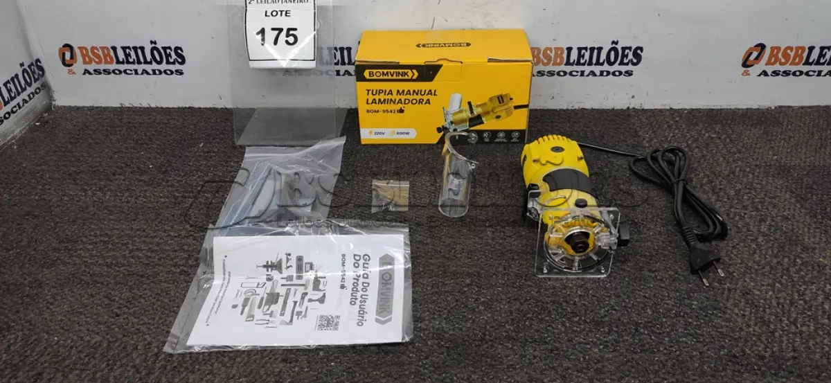 LOTE 175 - 01 TUPIA MANUAL LAMINADORA 600W 220V ( PRODUTO NOVO). (NO ESTADO) ATENÇÃO! FAZER A VISITAÇÃO ANTES DE ARREMATAR, NÃO SABEMOS SE FUNCIONA. LEILÃO NÃO TEM GARANTIA E NEM DEVOLUÇÃO, SUJEITO A POSSÍVEIS AVARIAS VISÍVEIS/OCULTAS E/OU AUSÊNCIA DE COMPONENTES.