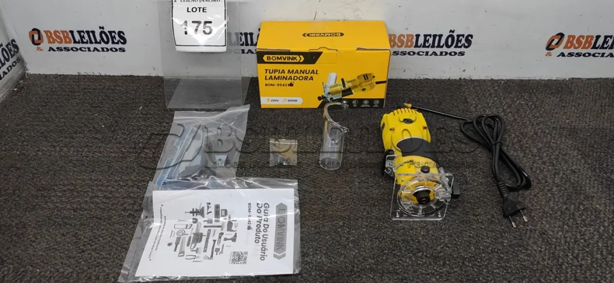 LOTE 175 - 01 TUPIA MANUAL LAMINADORA 600W 220V ( PRODUTO NOVO). (NO ESTADO) ATENÇÃO! FAZER A VISITAÇÃO ANTES DE ARREMATAR, NÃO SABEMOS SE FUNCIONA. LEILÃO NÃO TEM GARANTIA E NEM DEVOLUÇÃO, SUJEITO A POSSÍVEIS AVARIAS VISÍVEIS/OCULTAS E/OU AUSÊNCIA DE COMPONENTES.