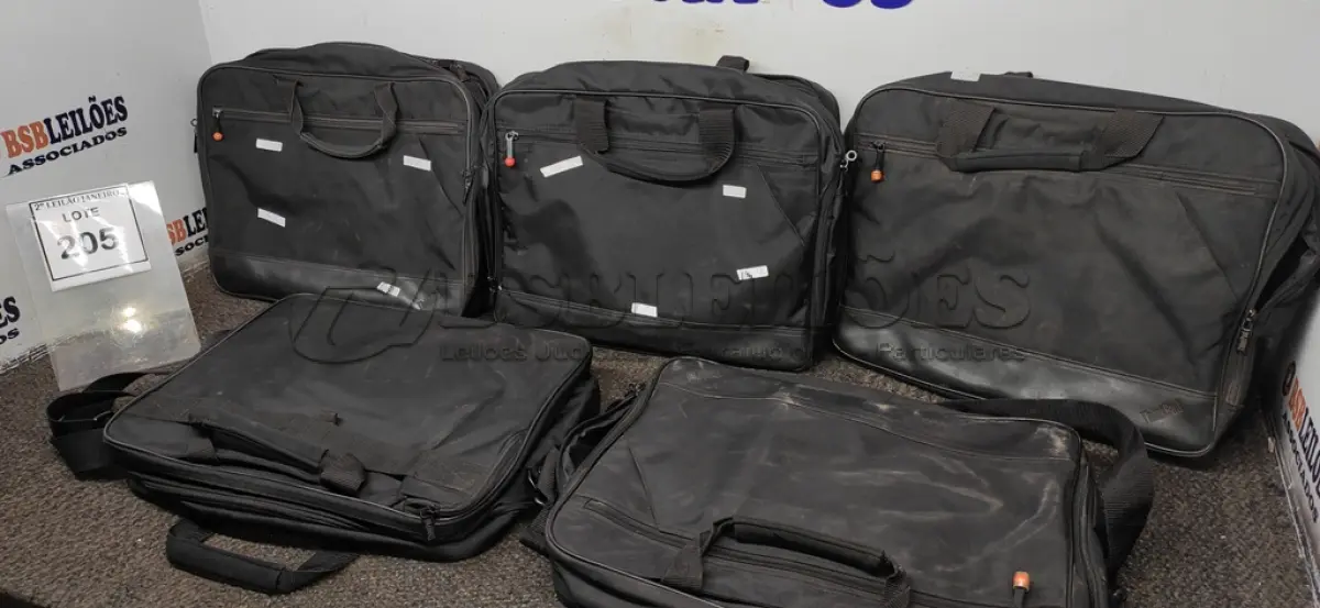 LOTE 205 - 05 PASTAS PARA NOTEBOOK. (NO ESTADO) ATENÇÃO! FAZER A VISITAÇÃO ANTES DE ARREMATAR, NÃO SABEMOS SE FUNCIONA. LEILÃO NÃO TEM GARANTIA E NEM DEVOLUÇÃO, SUJEITO A POSSÍVEIS AVARIAS VISÍVEIS/OCULTAS E/OU AUSÊNCIA DE COMPONENTES.