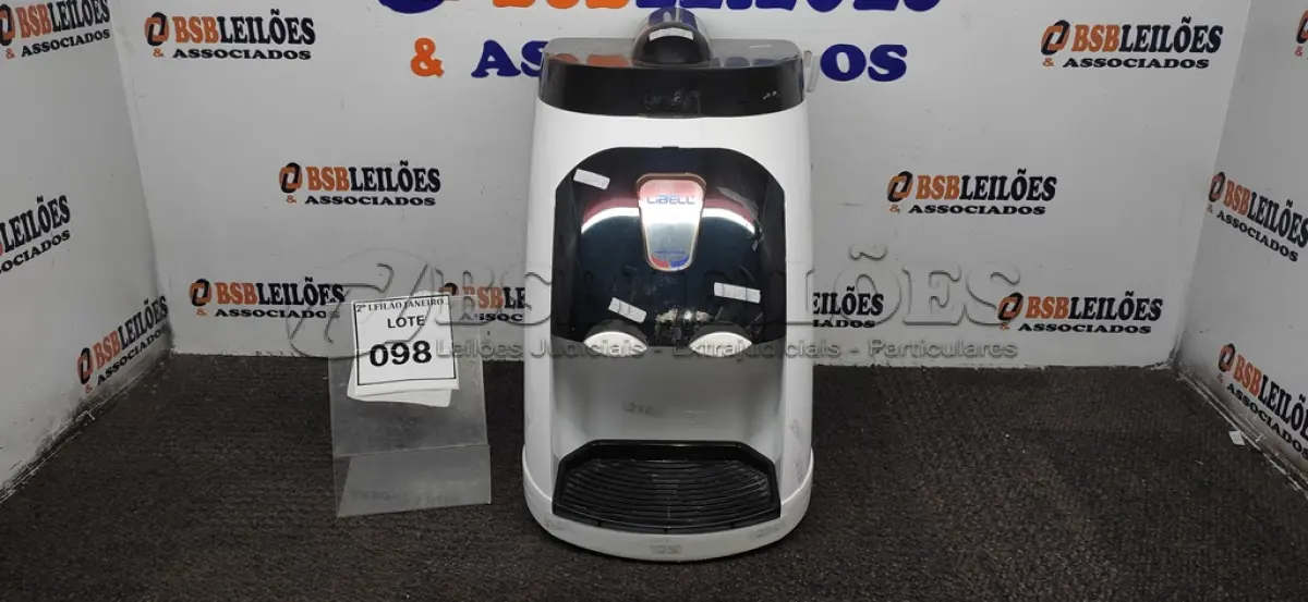 LOTE 098 - 01 PURIFICADOR DE ÁGUA MARCA LIBELL. (NO ESTADO) ATENÇÃO! FAZER A VISITAÇÃO ANTES DE ARREMATAR, NÃO SABEMOS SE FUNCIONA. LEILÃO NÃO TEM GARANTIA E NEM DEVOLUÇÃO, SUJEITO A POSSÍVEIS AVARIAS VISÍVEIS/OCULTAS E/OU AUSÊNCIA DE COMPONENTES.