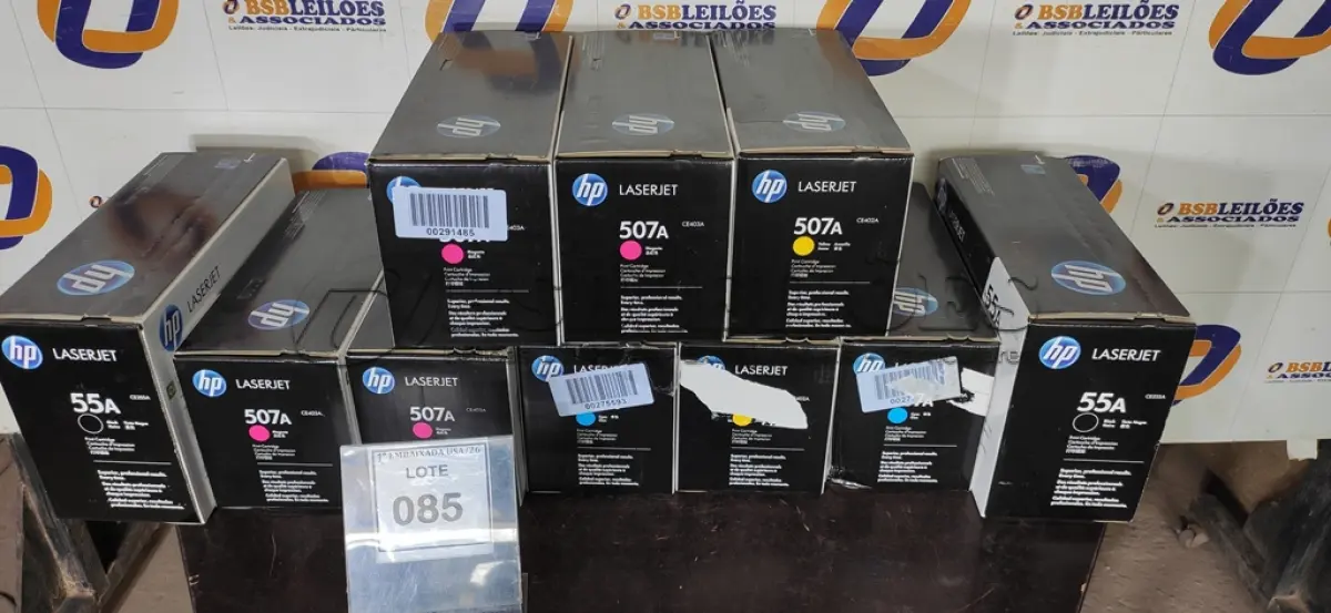 LOTE 085 - 04 TONNERS 507A MAGENTA, 02 TONNERS 507A CIAN, 02 TONNER 55A BLACK E 02 TONNERS YELLOW. (NO ESTADO EM QUE SE ENCONTRA. SUJEITO A AVARIAS OCULTAS/VISÍVEIS.) N/A