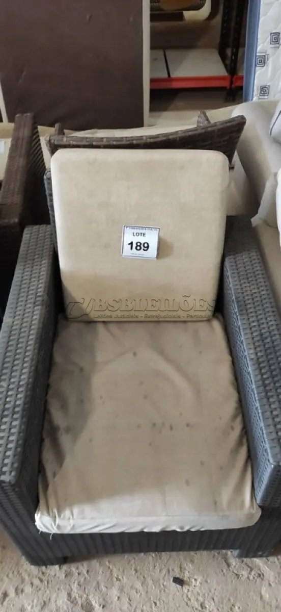 LOTE 189 - 01 POLTRONA DE JARDIM. (NO ESTADO EM QUE SE ENCONTRA. SUJEITO A AVARIAS OCULTAS/VISÍVEIS.) BH1679R