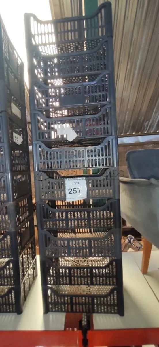 LOTE 257 - 10 CESTAS ORGANIZADORAS. (NO ESTADO) ATENÇÃO! FAZER A VISITAÇÃO ANTES DE ARREMATAR, NÃO SABEMOS SE FUNCIONA. LEILÃO NÃO TEM GARANTIA E NEM DEVOLUÇÃO, SUJEITO A POSSÍVEIS AVARIAS VISÍVEIS/OCULTAS E/OU AUSÊNCIA DE COMPONENTES.
