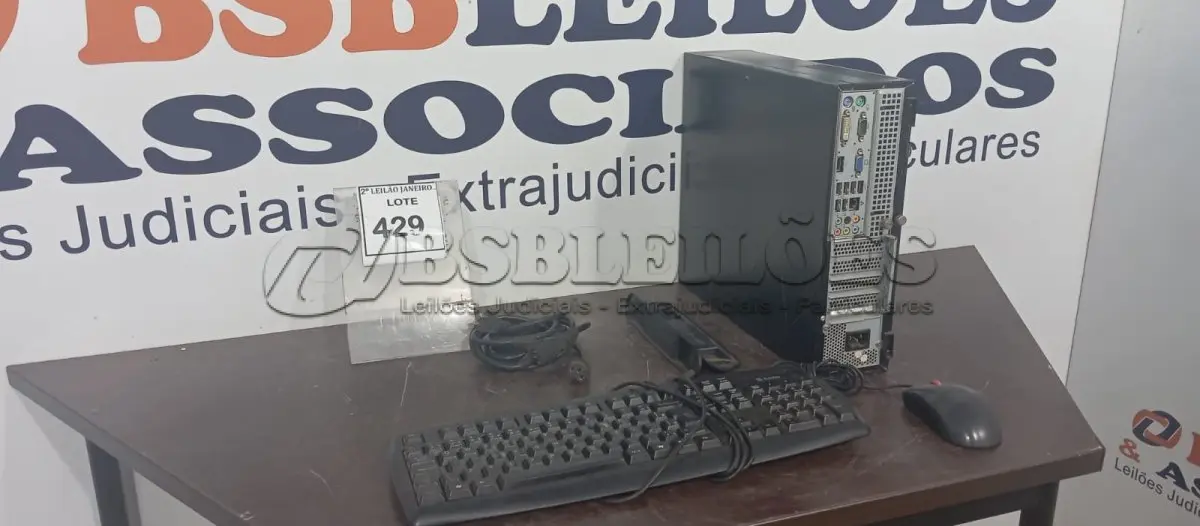 LOTE 429 - 01 CPU INFORWAY 4GB HD 500, 01 MOUSE, 01 TECLADO, 01 BASE DE CPU, 01 CABO DE FORÇA. (NO ESTADO) ATENÇÃO! FAZER A VISITAÇÃO ANTES DE ARREMATAR, NÃO SABEMOS SE FUNCIONA. LEILÃO NÃO TEM GARANTIA E NEM DEVOLUÇÃO, SUJEITO A POSSÍVEIS AVARIAS VISÍVEIS/OCULTAS E/OU AUSÊNCIA DE COMPONENTES.
