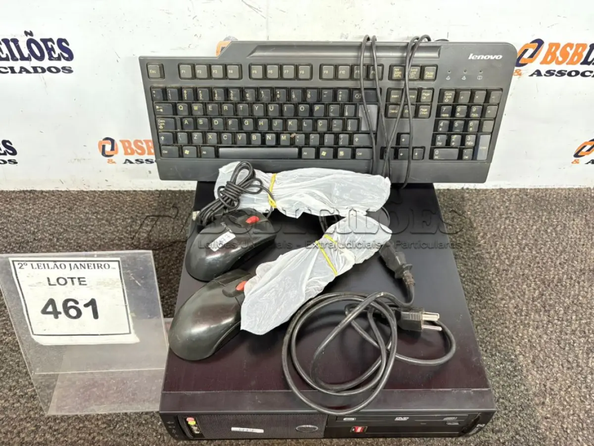 LOTE 461 - 01 CPU INFORWAY 4GB HD 500, 01 MOUSE, 01 TECLADO , 01BASE DE CPU, 01 CABO DE FORÇA. (NO ESTADO) ATENÇÃO! FAZER A VISITAÇÃO ANTES DE ARREMATAR, NÃO SABEMOS SE FUNCIONA. LEILÃO NÃO TEM GARANTIA E NEM DEVOLUÇÃO, SUJEITO A POSSÍVEIS AVARIAS VISÍVEIS/OCULTAS E/OU AUSÊNCIA DE COMPONENTES.