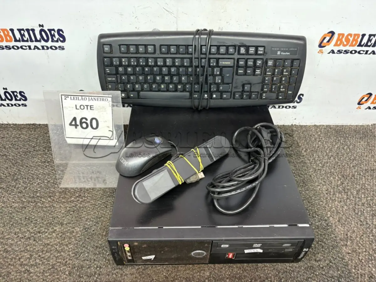 LOTE 460 - 01 CPU INFORWAY 4GB HD 500, 01 MOUSE, 01 TECLADO , 01 BASE DE CPU, 01 CABO DE FORÇA. (NO ESTADO) ATENÇÃO! FAZER A VISITAÇÃO ANTES DE ARREMATAR, NÃO SABEMOS SE FUNCIONA. LEILÃO NÃO TEM GARANTIA E NEM DEVOLUÇÃO, SUJEITO A POSSÍVEIS AVARIAS VISÍVEIS/OCULTAS E/OU AUSÊNCIA DE COMPONENTES.