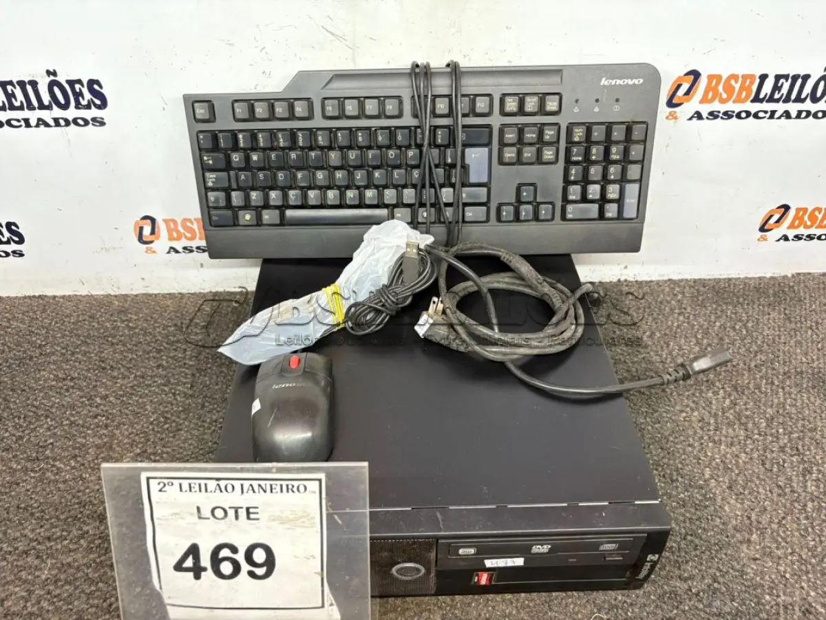 LOTE 469 - 01 CPU INFORWAY 4GB HD 500, 01 MOUSE , 01 TECLADO, 01 BASE DE CPU, 01 CABO DE FORÇA. (NO ESTADO) ATENÇÃO! FAZER A VISITAÇÃO ANTES DE ARREMATAR, NÃO SABEMOS SE FUNCIONA. LEILÃO NÃO TEM GARANTIA E NEM DEVOLUÇÃO, SUJEITO A POSSÍVEIS AVARIAS VISÍVEIS/OCULTAS E/OU AUSÊNCIA DE COMPONENTES.