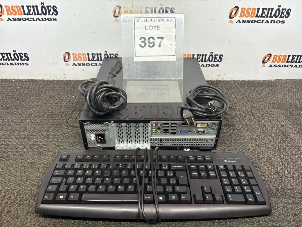 LOTE 397 - 01 CPU INFORWAY 4GB HD 500, 01 MOUSE , 01 TECLADO , 01 BASE DE CPU, 01 CABO DE FORÇA. (NO ESTADO) ATENÇÃO! FAZER A VISITAÇÃO ANTES DE ARREMATAR, NÃO SABEMOS SE FUNCIONA. LEILÃO NÃO TEM GARANTIA E NEM DEVOLUÇÃO, SUJEITO A POSSÍVEIS AVARIAS VISÍVEIS/OCULTAS E/OU AUSÊNCIA DE COMPONENTES.