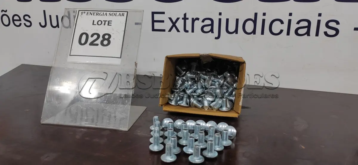 LOTE 028 - 01 CAIXA COM PARAFUSOS FRANCÊS. (NO ESTADO) ATENÇÃO! FAZER A VISITAÇÃO ANTES DE ARREMATAR, NÃO SABEMOS SE FUNCIONA, LEILÃO NÃO TEM GARANTIA E NEM DEVOLUÇÃO, SUJEITO A POSSÍVEIS AVARIAS VISÍVEIS/OCULTAS E/OU AUSÊNCIA DE COMPONENTES.